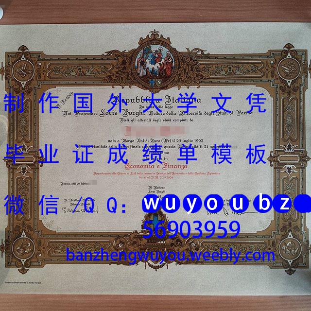 意大利萨勒诺大学文凭毕业证件制作样本