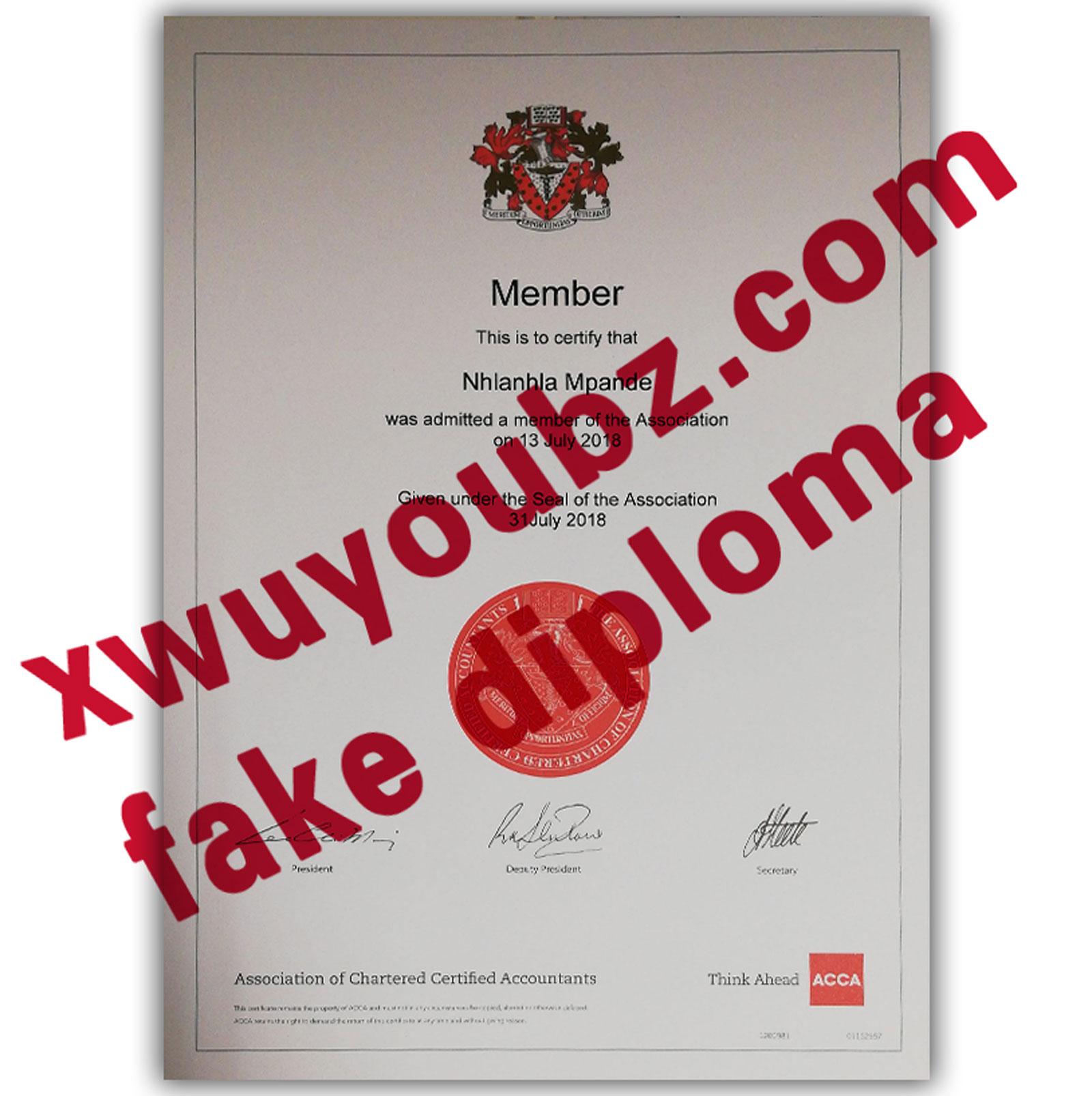特许公认会计师公会证书制作(The Association of Chartered Certified Accountants certificate，简称ACCA))