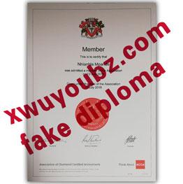 特许公认会计师公会证书制作(The Association of Chartered Certified Accountants certificate，简称ACCA))